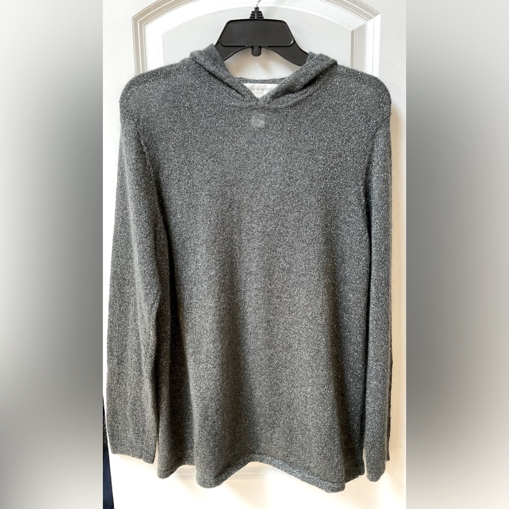 Jones New York Silver/Grey Hooded Sweater - Picture 3 of 5